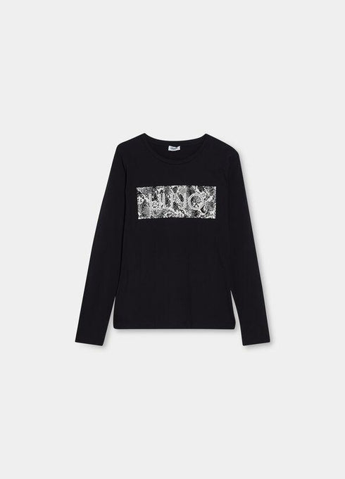 T-shirt Donna WF1565J0094 stampa iconic Nero LIU.JO- Francavilla Moda